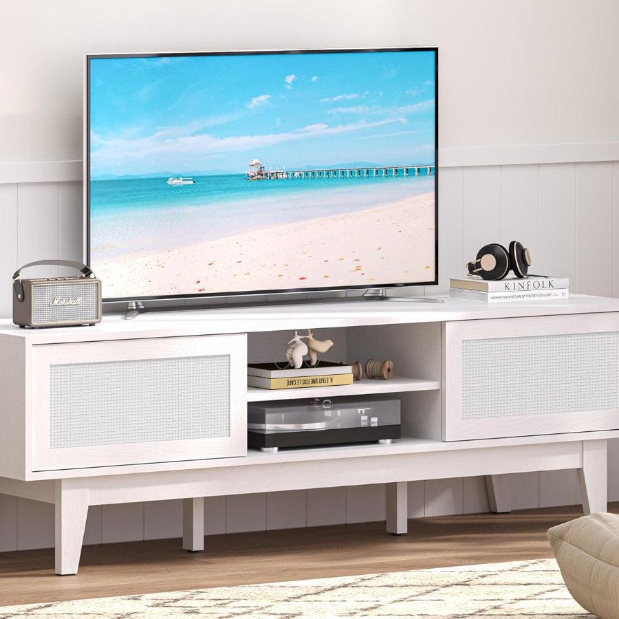 Xixini Boho TV Stand for 55 65 Inch TV